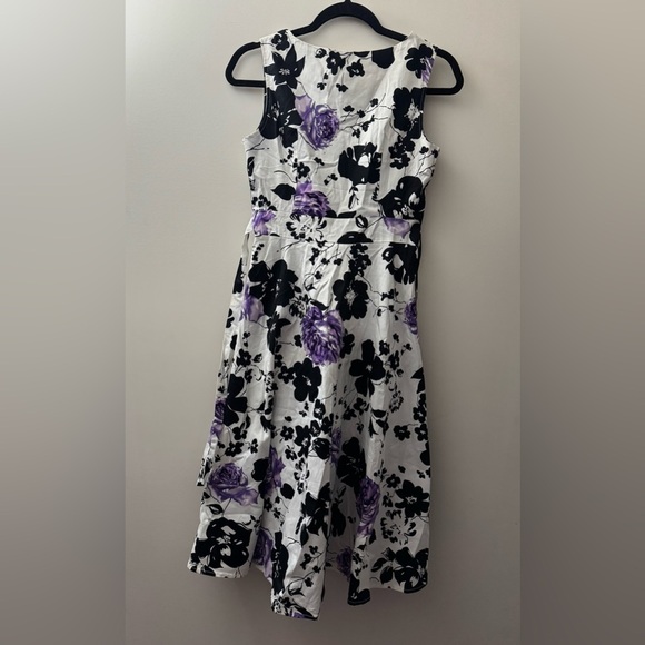 Wedtrend Floral Sleeveless Dress - Black and Purple - Picture 1 of 5